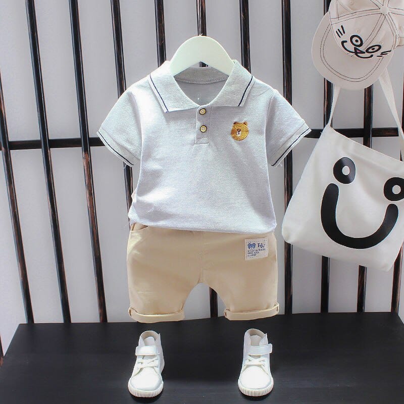 Showlu Fashion Store 0 picture color13 / 12M Baby Little Boy's Clothing Set Summer White Black Children Kid's Sport Suit Toddler Boys Formal Clothes Sets 1 2 3 4 5 Years