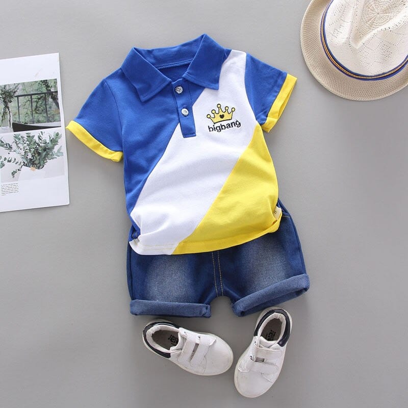 Showlu Fashion Store 0 picture color17 / 12M Baby Little Boy's Clothing Set Summer White Black Children Kid's Sport Suit Toddler Boys Formal Clothes Sets 1 2 3 4 5 Years