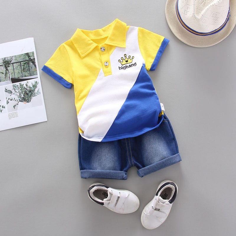 Showlu Fashion Store 0 picture color18 / 12M Baby Little Boy's Clothing Set Summer White Black Children Kid's Sport Suit Toddler Boys Formal Clothes Sets 1 2 3 4 5 Years