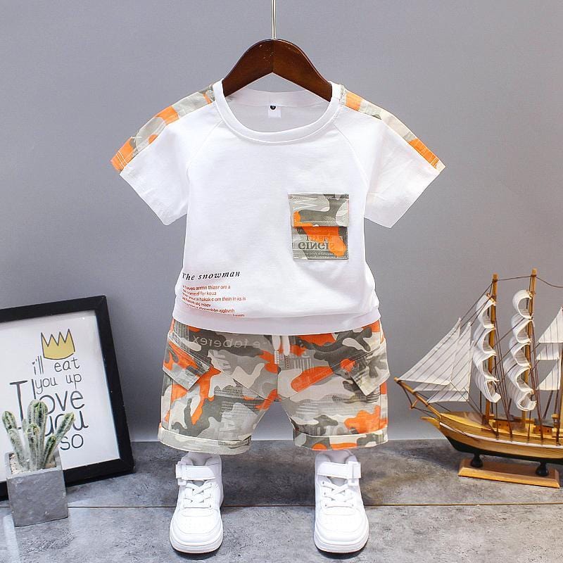 Showlu Fashion Store 0 picture color4 / 12M Baby Little Boy's Clothing Set Summer White Black Children Kid's Sport Suit Toddler Boys Formal Clothes Sets 1 2 3 4 5 Years