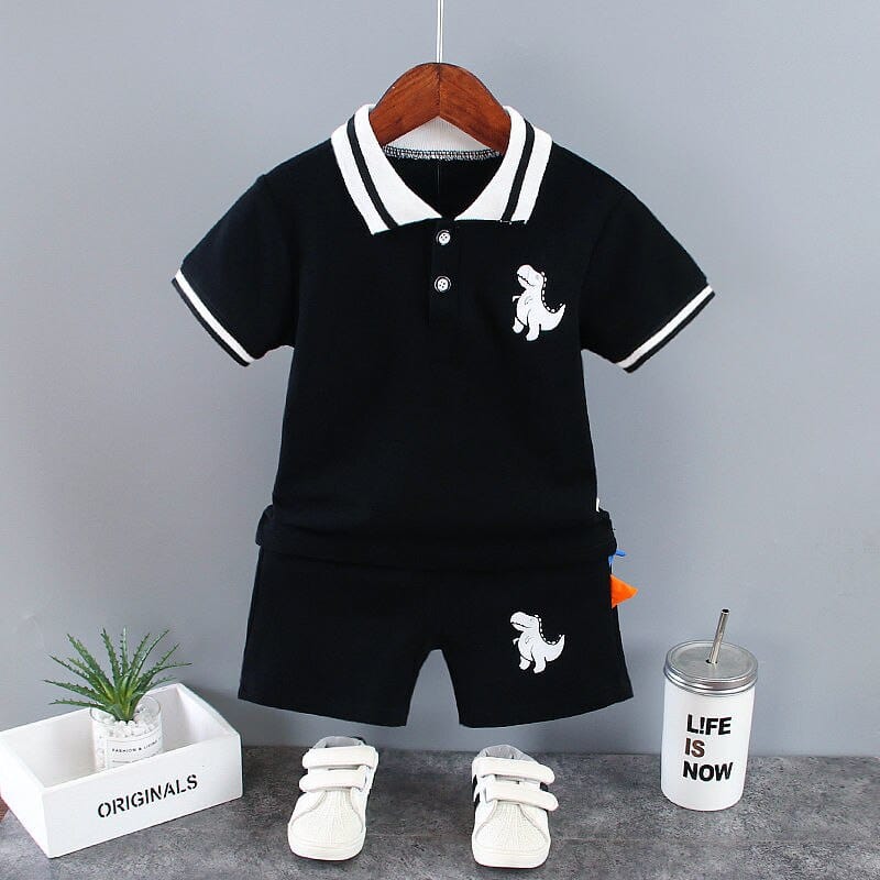 Showlu Fashion Store 0 picture color6 / 12M Baby Little Boy's Clothing Set Summer White Black Children Kid's Sport Suit Toddler Boys Formal Clothes Sets 1 2 3 4 5 Years