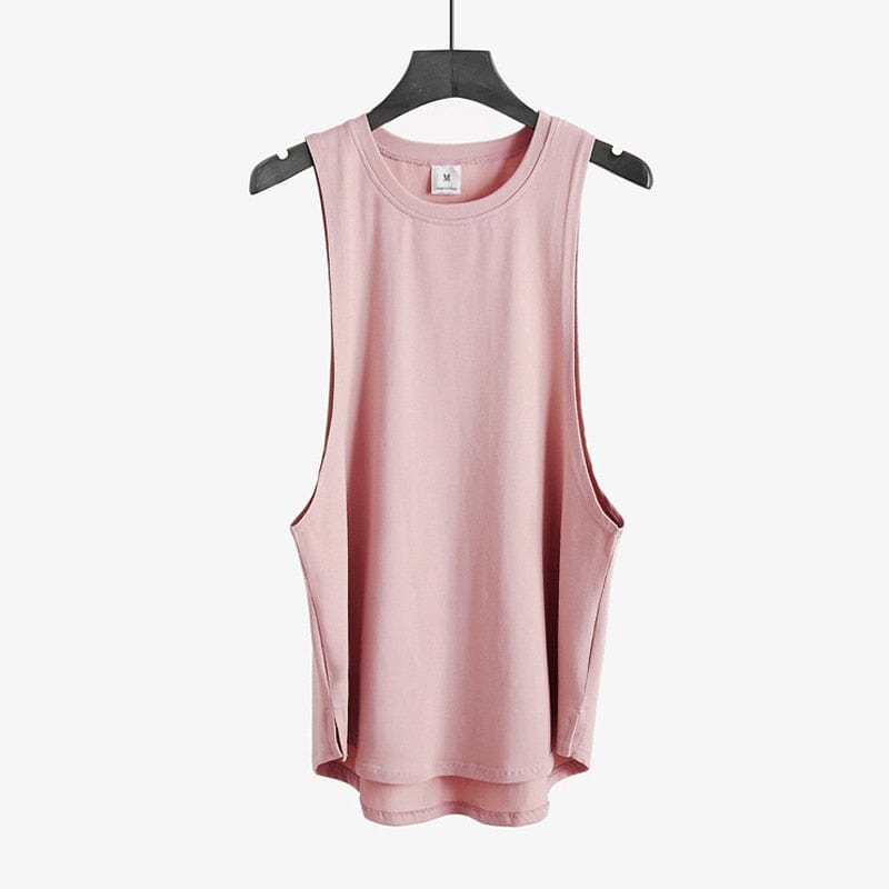 Showlu Fashion Store 0 pink / L Fitness clothing blank sleeveless shirt mens gym stringer tank top bodybuilding tanktop men sportwear undershirt fashion vest