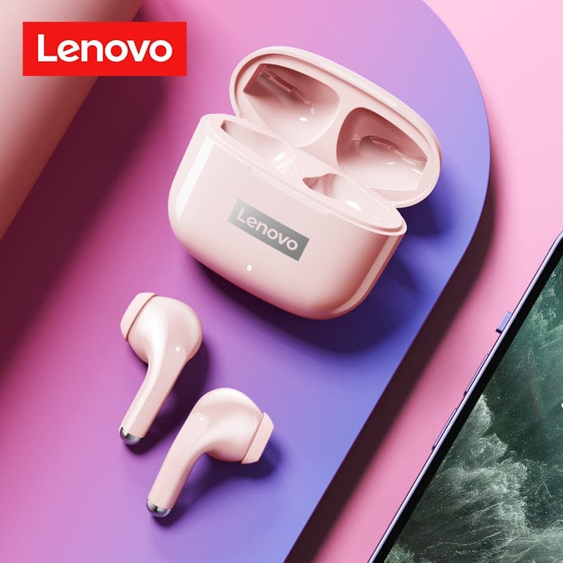 Showlu Fashion Store 0 Pink Original Lenovo LP40 Pro TWS Earphones Wireless Bluetooth 5.1 Sport Noise Reduction Headphones Touch Control 250mAH 2022 New