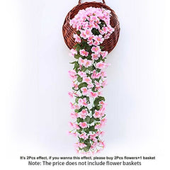 Showlu Fashion Store 0 Pink Violet Artificial Flower Party Decoration Simulation Valentine&#39;s Day Wedding Wall Hanging Basket Flower Orchid fake Flower