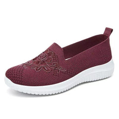 Showlu Fashion Store 0 Purple / CN 36 / CN Cheap Mom Summer Mesh Knitting Sneakers Women Breathable Mary Janes Shoes Non-slip Ladies Casual Nurse Office Shoes Ballet Flats