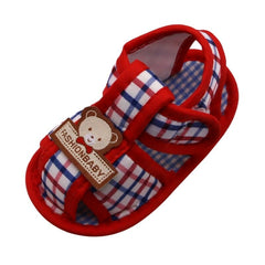 Showlu Fashion Store 0 R / 0-6 Months / China 0-18M Summer Bear Pattern Hollow Sandals For Baby Boy Girl Cotton Infant Newborn Toddler Kids Soft Sole Shoes First Walker