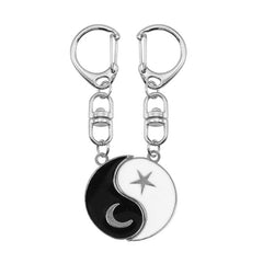 Showlu Fashion Store 0 R Hot Selling Yin And Yang Stitching Alloy Two Petals Pisces Couple Pendant Necklace Fashion Jewelry Accessories Birthday Gift