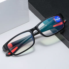 Showlu Fashion Store 0 Reading Glasses Men Women Sports Anti-blue Light Reading Eyewear Black Red TR90 Frame Presbyopia Eyeglasses +100 to+400 glasses