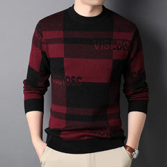 Showlu Fashion Store 0 Red 1 / M 2022 Casual Thick Warm Winter Luxury Knitted Pull Sweater Men Wear Jersey Dress Pullover Knit Mens Sweaters Male Fashions 71819