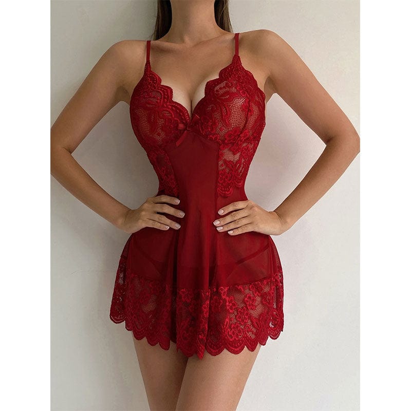 Showlu Fashion Store 0 red / M Erotic Lingerie Babydoll Dress Lingerie Porn Erotic Role Play Women Sexy Lingerie Cosplay Costumes Sleepwear Underwear