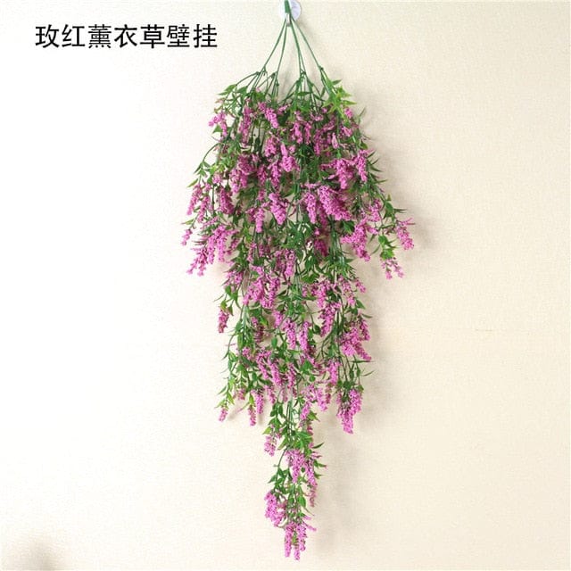 Showlu Fashion Store 0 Rose 1 Violet Artificial Flower Party Decoration Simulation Valentine&#39;s Day Wedding Wall Hanging Basket Flower Orchid fake Flower