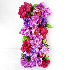 Showlu Fashion Store 0 Rose red Luxury Wedding Road Cited Flowers Rose Peony Hydrangea Mix DIY Arched Door Flower Row Window T Station Wedding Decoration