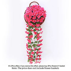 Showlu Fashion Store 0 Rose Violet Artificial Flower Party Decoration Simulation Valentine&#39;s Day Wedding Wall Hanging Basket Flower Orchid fake Flower