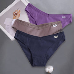 Showlu Fashion Store 0 Set 28 / M(M) / SET FINETOO 3PCS/Set M-XXL Women Sexy Cotton Panties Underwear Female Underpants Woman Briefs Cotton Pantys Girl Intimates Lingerie