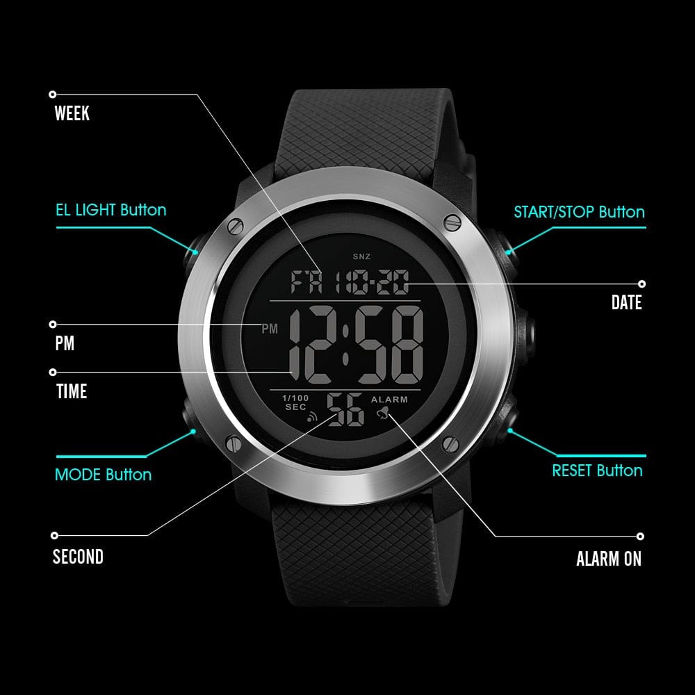 Showlu Fashion Store 0 SKMEI Brand Top Luxury Waterproof LED Digital Sports Watches Men Fashion Casual Men&#39;s Wristwatches Clock Man Relogio Masculino