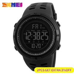 Showlu Fashion Store 0 SKMEI Fashion Outdoor Sport Watch Men Multifunction Watches Alarm Clock Chrono 5Bar Waterproof Digital Watch reloj hombre 1251