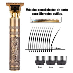 Showlu Fashion Store 0 SKYTUR-Professional Rechargeable Shaving Machine Famous Dragon Drawing Hair Trimmer-IMMEDIATE SHIP TO ALL BRAZIL