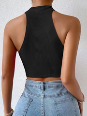 Showlu Fashion Store 0 Sleek Corset Halter Crop Top