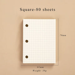 Showlu Fashion Store 0 square 80sheets / mini JIANWU Creative Cute Transparent 3 ring Mini Loose-leaf Hand Book Student Portable Notebook ring binder Kawaii School Supplies