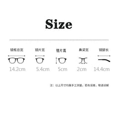 Showlu Fashion Store 0 Square polygon Frame Plain glasses blue membrane Glasses all can match Men Women Fashion glasses lenses Blocking Glasses Eyewear