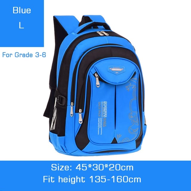 Showlu Fashion Store 0 Style B Blue L / China Backpack School Bag Back Pack For Boy Children Kid Child Teenager Schoolbag Male Men Primary Bookbag Bagpack Book Portfolio Teen