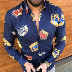 Showlu Fashion Store 0 Summer Men's Shirt Long Sleeve S-4XL Fashion HD 3D Printed Lapel Single Breasted Cardigan Hawaiian Casual Men's Shirt 2023