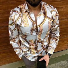 Showlu Fashion Store 0 Summer Men's Shirt Long Sleeve S-4XL Fashion HD 3D Printed Lapel Single Breasted Cardigan Hawaiian Casual Men's Shirt 2023