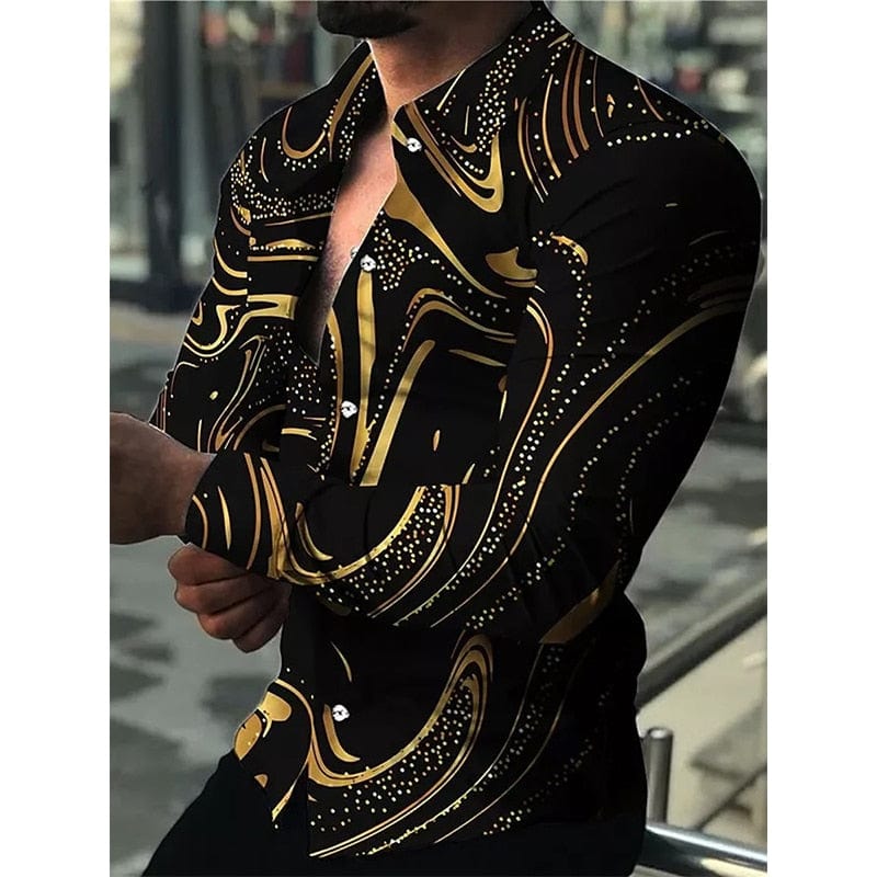 Showlu Fashion Store 0 Summer Men's Shirt Long Sleeve S-4XL Fashion HD 3D Printed Lapel Single Breasted Cardigan Hawaiian Casual Men's Shirt 2023