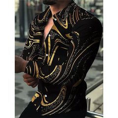 Showlu Fashion Store 0 Summer Men's Shirt Long Sleeve S-4XL Fashion HD 3D Printed Lapel Single Breasted Cardigan Hawaiian Casual Men's Shirt 2023