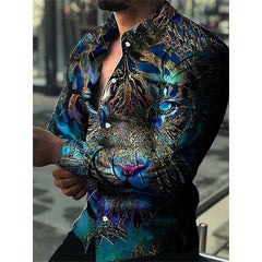 Showlu Fashion Store 0 Summer Men's Shirt Long Sleeve S-4XL Fashion HD 3D Printed Lapel Single Breasted Cardigan Hawaiian Casual Men's Shirt 2023