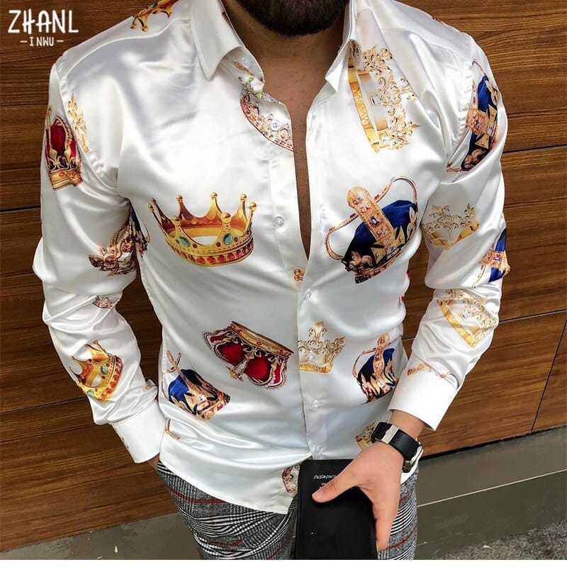 Showlu Fashion Store 0 Summer Men's Shirt Long Sleeve S-4XL Fashion HD 3D Printed Lapel Single Breasted Cardigan Hawaiian Casual Men's Shirt 2023