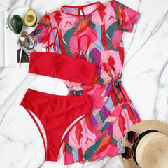 Showlu Fashion Store 0 Trendy Trio Bikini Set & Cover-Up