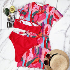 Showlu Fashion Store 0 Trendy Trio Bikini Set & Cover-Up