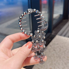 Showlu Fashion Store 0 TS5527-45 New Angel Wings Pearl Rhinestone Tassel Pill Head Ponytail Buckle Hair Clip Female Korean Hair Card Hair Accessories