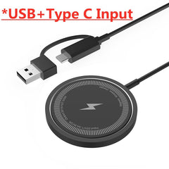 Showlu Fashion Store 0 Type C and USB A Magnetic Wireless Charger 15W