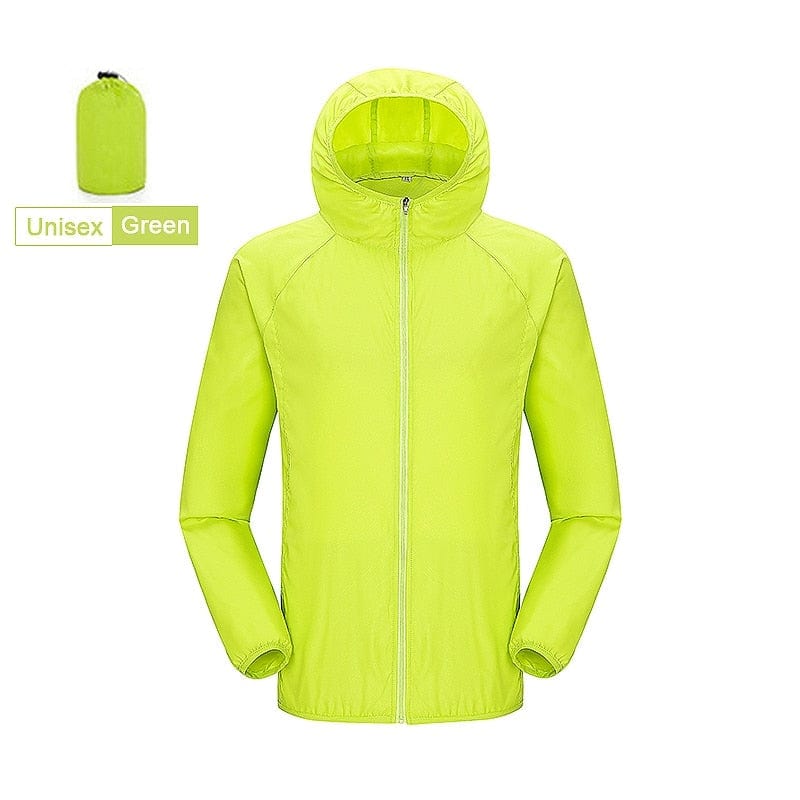 Showlu Fashion Store 0 Unisex Green / M LNGXO Unisex Hiking Jacket Men Women Waterproof Quick Dry Camping Windbreaker Trekking Fishing Rain Coat Outdoor Anti UV Clothes