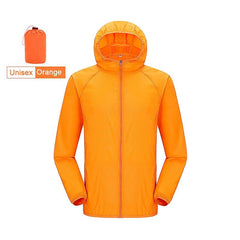 Showlu Fashion Store 0 Unisex Orange / XL LNGXO Unisex Hiking Jacket Men Women Waterproof Quick Dry Camping Windbreaker Trekking Fishing Rain Coat Outdoor Anti UV Clothes