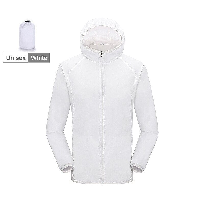 Showlu Fashion Store 0 Unisex White / M LNGXO Unisex Hiking Jacket Men Women Waterproof Quick Dry Camping Windbreaker Trekking Fishing Rain Coat Outdoor Anti UV Clothes