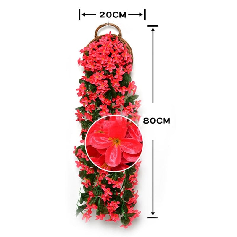 Showlu Fashion Store 0 Violet Artificial Flower Party Decoration Simulation Valentine&#39;s Day Wedding Wall Hanging Basket Flower Orchid fake Flower