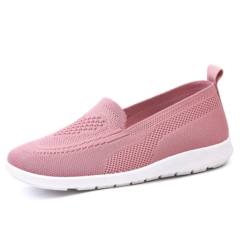 Showlu Fashion Store 0 WB-363  Pink / CN 36 / CN Cheap Mom Summer Mesh Knitting Sneakers Women Breathable Mary Janes Shoes Non-slip Ladies Casual Nurse Office Shoes Ballet Flats