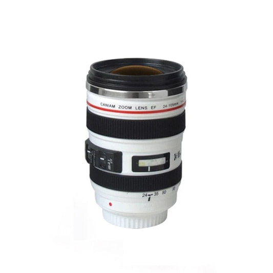 Showlu Fashion Store 0 White 02 no box / 301-400ml Stainless Steel Camera EF24-105mm Coffee Lens Mug White Black Coffee Mugs Creative Gift Coffee Cups canecas tazas vaso caf