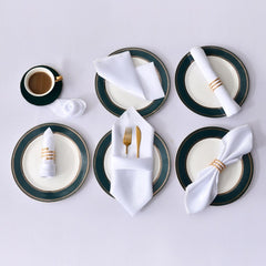 Showlu Fashion Store 0 White 12pcs 50cm*50cm Satin Table Napkin Table Dinner Napkins Handkerchief Cloth Diner Banquet Wedding Party Home Decorations 20inch