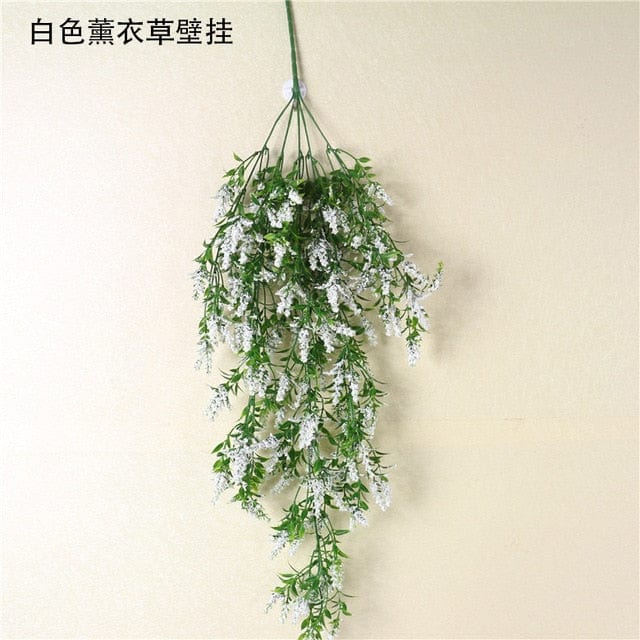 Showlu Fashion Store 0 White 2 Violet Artificial Flower Party Decoration Simulation Valentine&#39;s Day Wedding Wall Hanging Basket Flower Orchid fake Flower