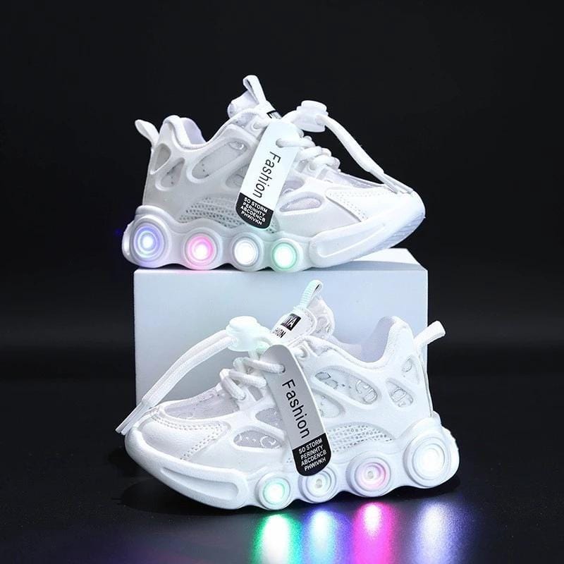 Showlu Fashion Store 0 White / 21((insole 13.3cm) Kids Shoes Boys Sneakers Leather Waterproof Air Mesh Shoes White Children Sport Running Girls Sneaker Teen Brand School Trainers