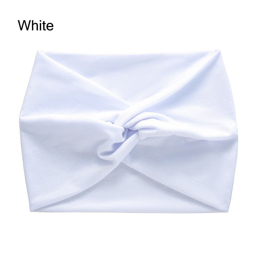 Showlu Fashion Store 0 White Hair Accessories Twisted Extra Large Thick Wide Headbands Turban Workout Headband Head Wraps for Women