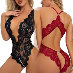 Showlu Fashion Store 0 wine Sexy Open Bra Crotchless Sex Bodysuit Women Sexy Erotic Lingerie Underwear Babydoll Dress Erotic Open Bra Lace Lingerie Costumes