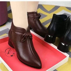 Showlu Fashion Store 0 Women Barefoot Shoes Short Boots Ankle 2022 Spring New Female Casual Thick Soled Shoes Genuine Leather Designer Pumps Shoes