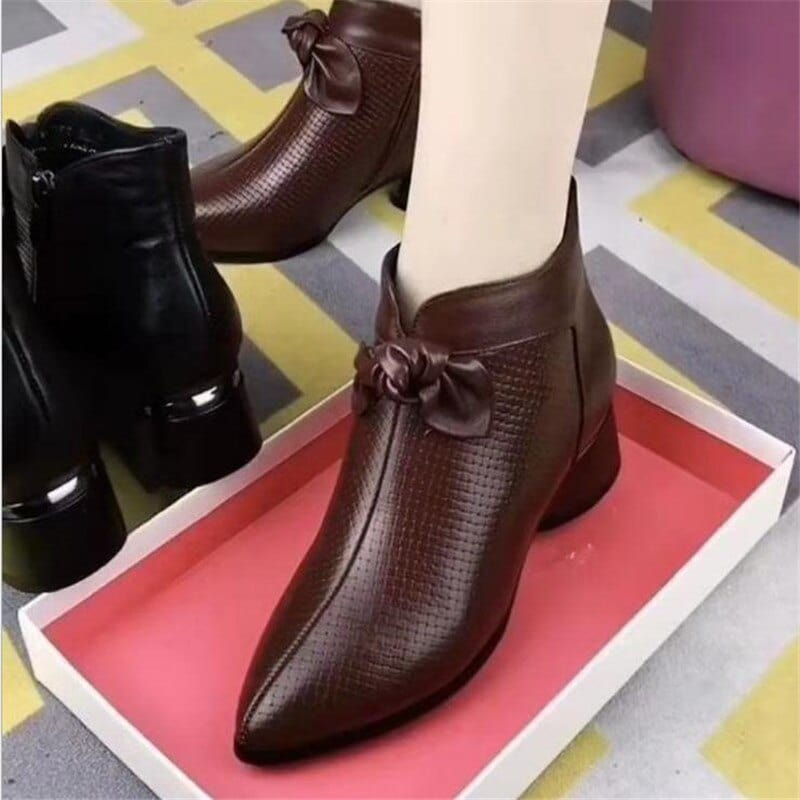 Showlu Fashion Store 0 Women Barefoot Shoes Short Boots Ankle 2022 Spring New Female Casual Thick Soled Shoes Genuine Leather Designer Pumps Shoes