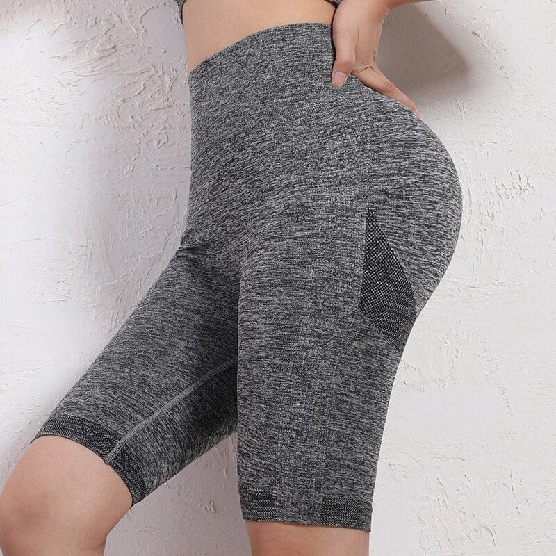  Showlu Fashion Store 0 Women Butt Lifting Yoga Shorts Elastic Workout High Waist Tummy Control Ruched Booty Pants Seamless Gym Compression Tights