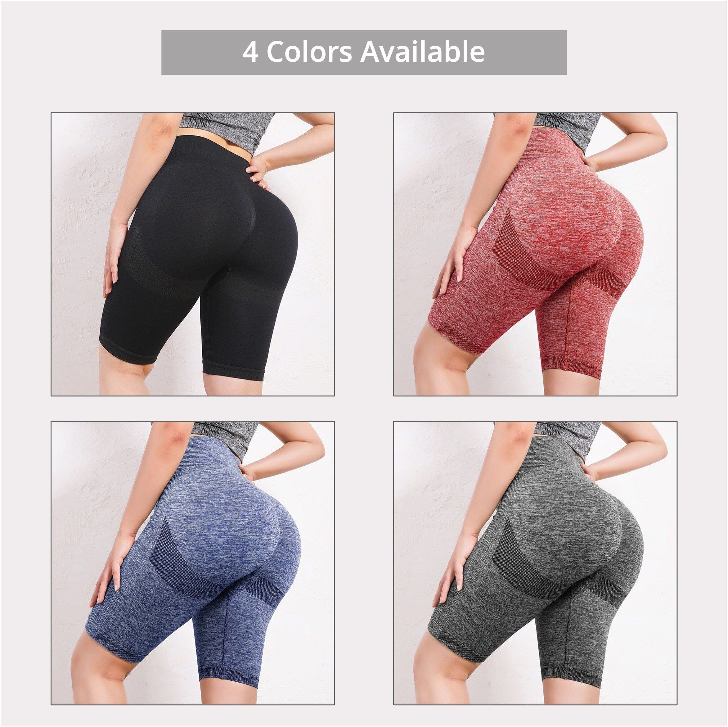  Showlu Fashion Store 0 Women Butt Lifting Yoga Shorts Elastic Workout High Waist Tummy Control Ruched Booty Pants Seamless Gym Compression Tights